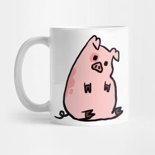 Cute Cartoon Piggy Sad Mug